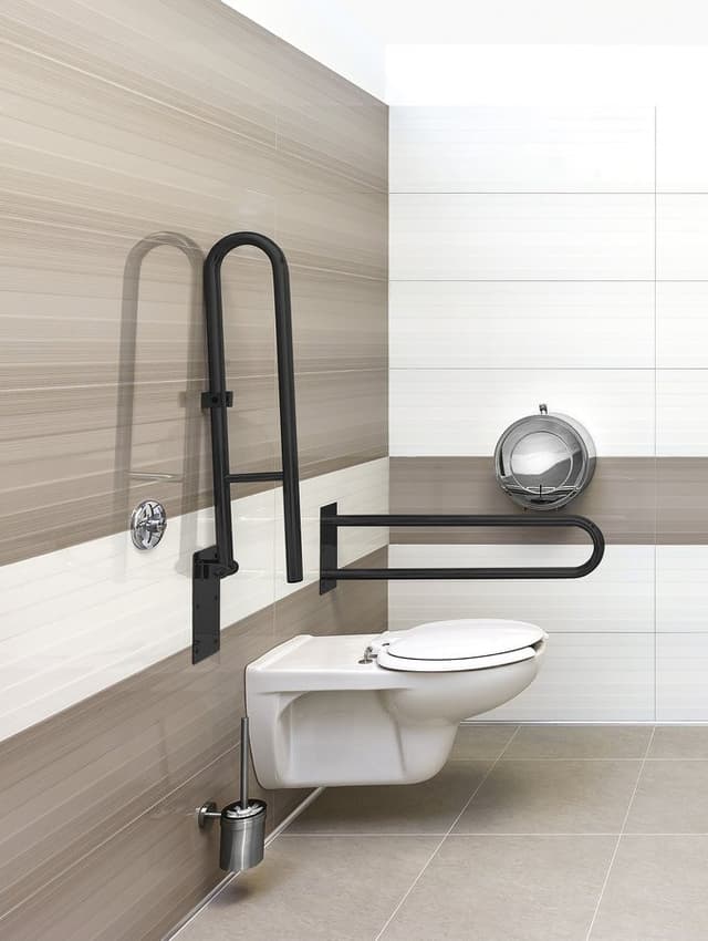HANDICAP poręcz wspierająca typ U, 813mm, czarny