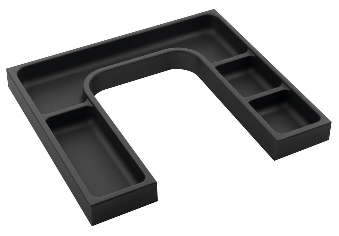 Organizer LINDO &quot;U&quot; 372x36x323 mm, plastik, antracyt