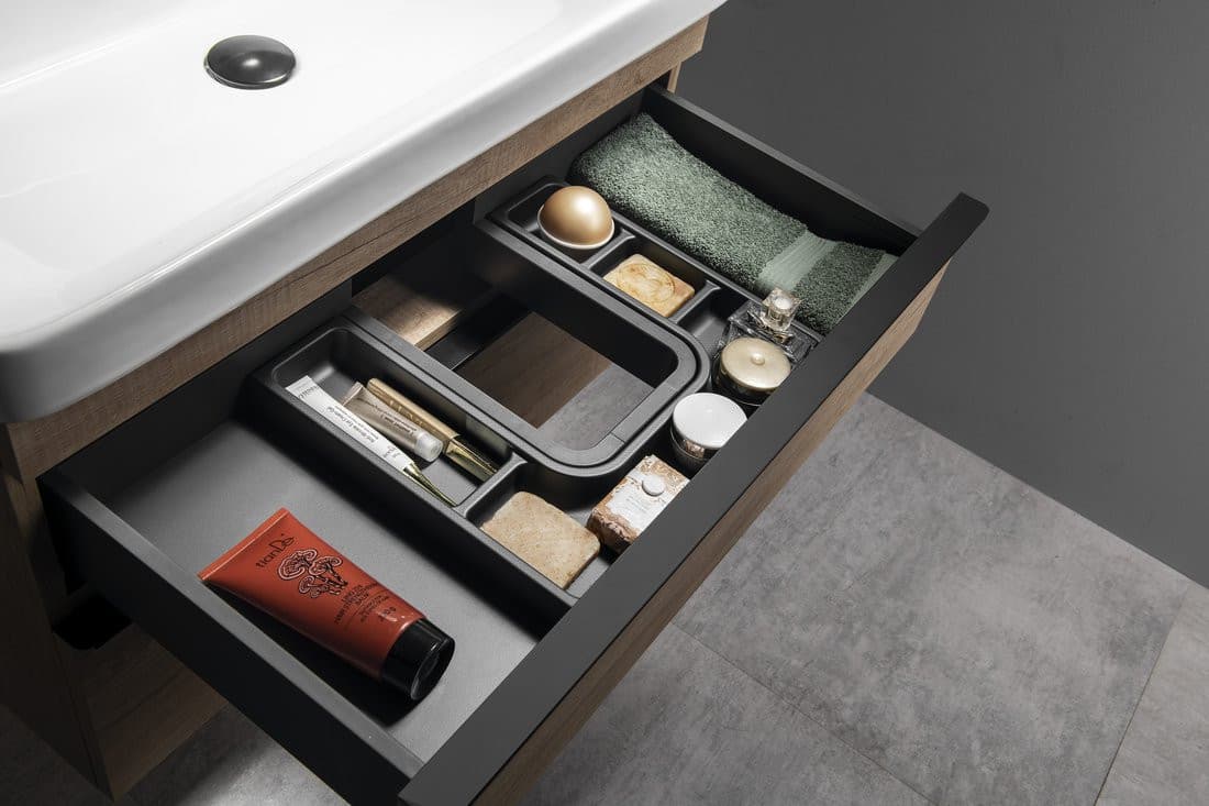 Organizer LINDO &quot;U&quot; 372x36x323 mm, plastik, antracyt