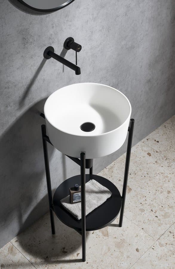 THIN umywalka nablatowa Ø38 cm, biały mat