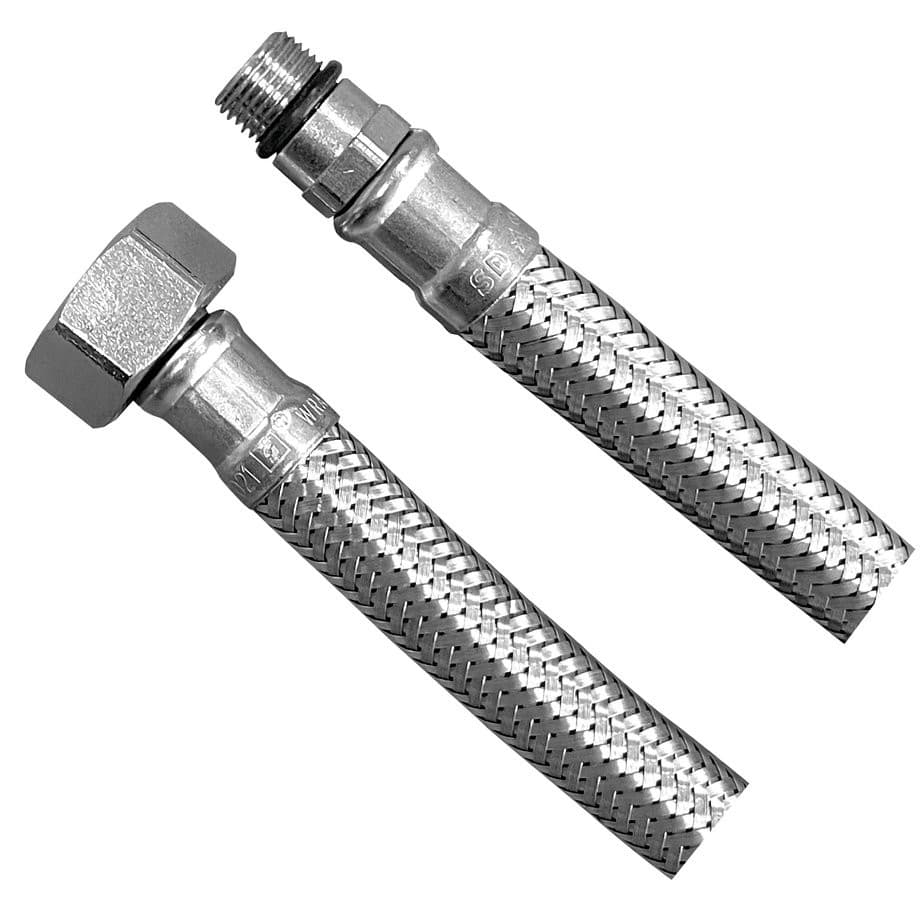 Wąż przyłączeniowy nierdzewny M12x1/2&quot;, 80cm