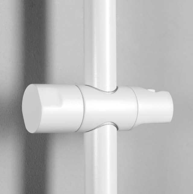 Drążek prysznicowy, przesuwny uchwyt, 700 mm, biały mat