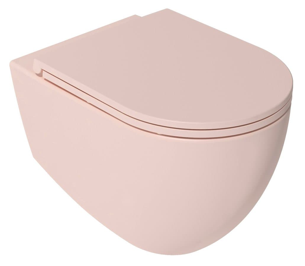 INFINITY Deska WC SLIM, Soft Close, Easy Take, salmon