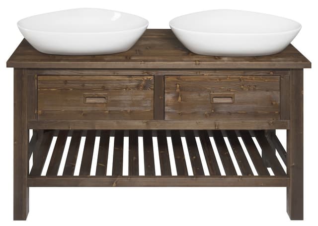 BRAND szafka pod umywalkę 130x73x50cm, świerk bejcowany