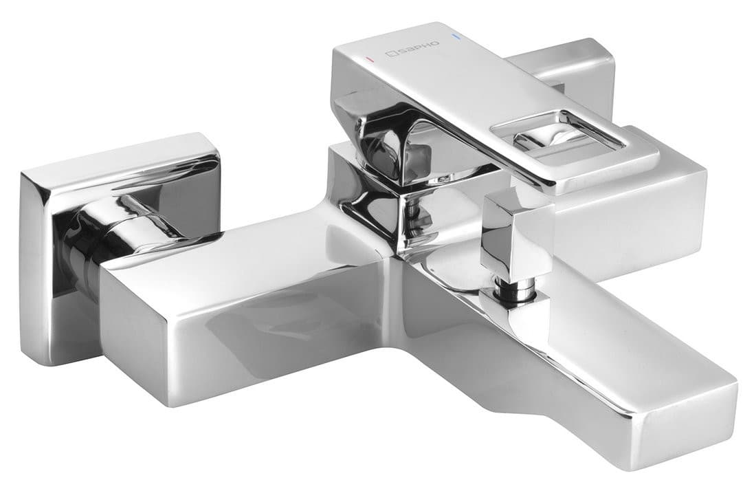 FORATA bateria wannowa ścienna, chrom