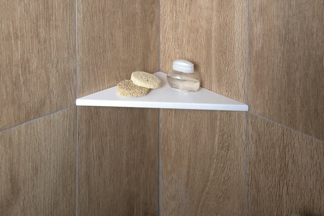 ABELINE półka narożna Rockstone 200x200mm, biały mat