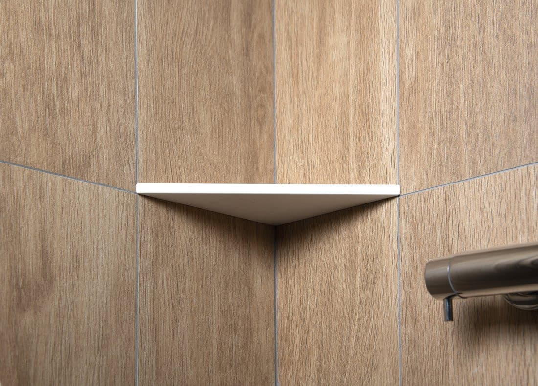 ABELINE półka narożna Rockstone 200x200mm, biały mat