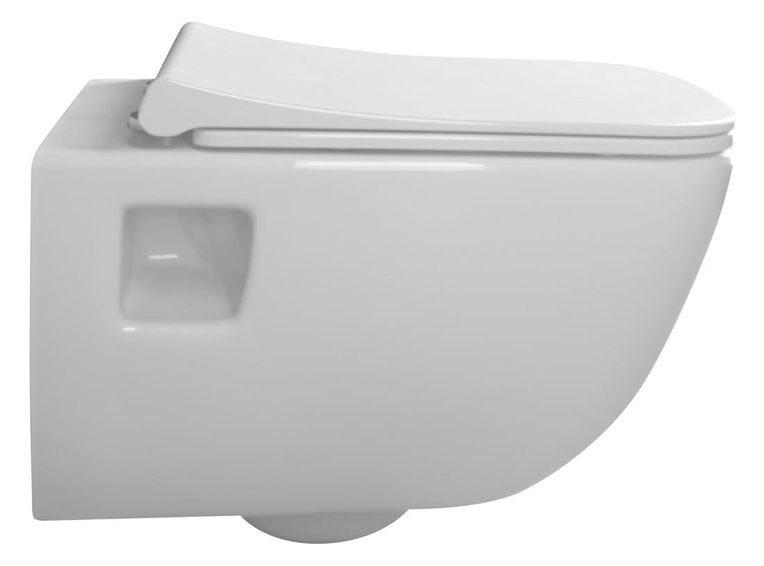 WALTER WC wiszące, Rimless, 37x52,5cm, biały