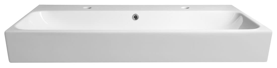 TORIDI umywalka ceramiczna podwójna 101x46,5cm, biały
