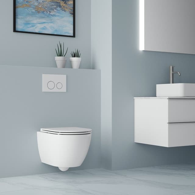 FULDA WC misa wisząca, Vortex Rimless, 36x52,5cm, biały
