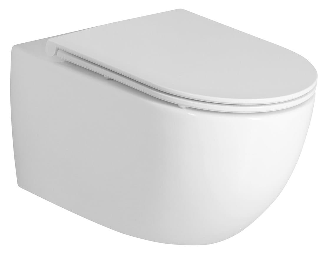 FULDA WC misa wisząca, Vortex Rimless, 36x52,5cm, biały