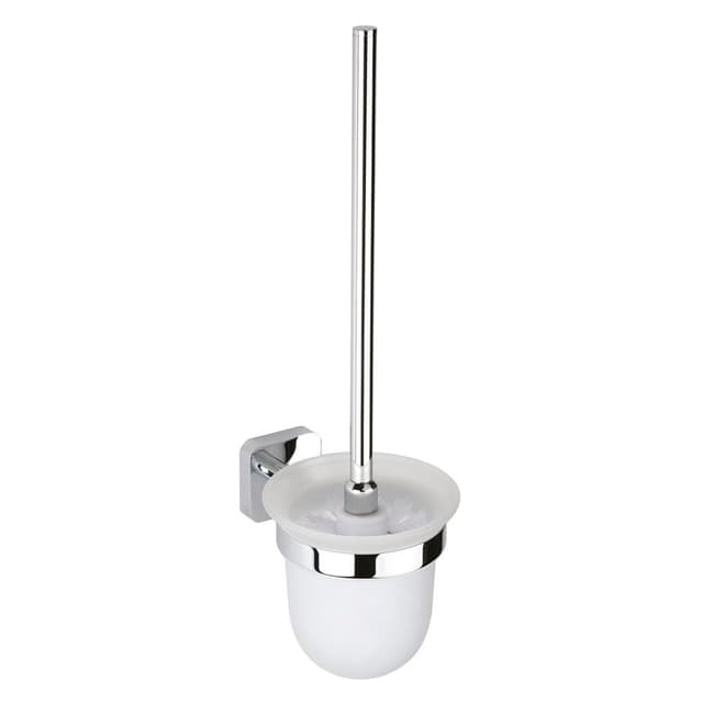 INSIA szczotka do WC wiszącia, szkło mleczne, chrom