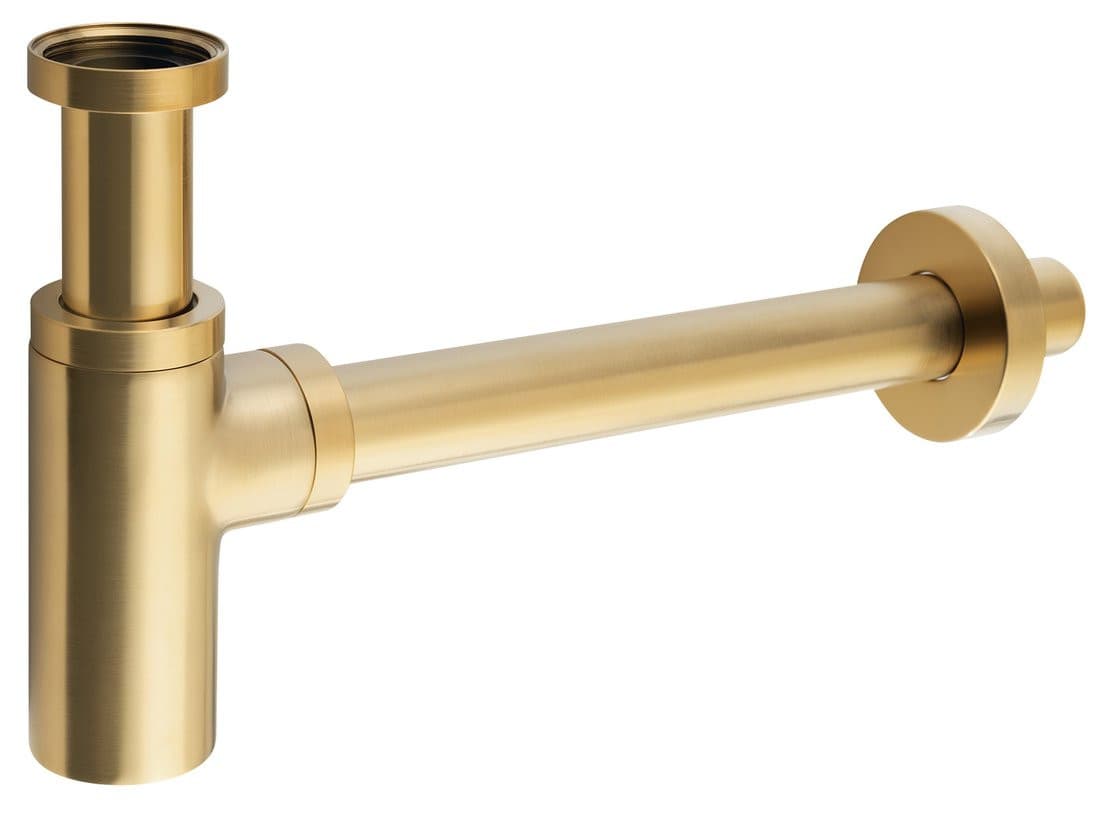 Syfon umywalkowy 5/4&quot;, odpływ 32mm, złoto mat