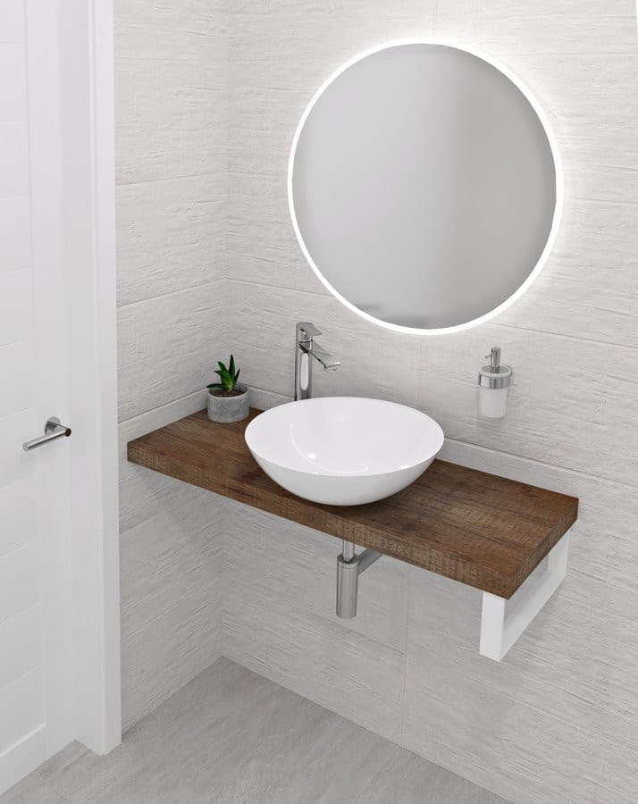 AVICE blat pod umywalkę 250x36cm, grubość 5cm, Old Wood