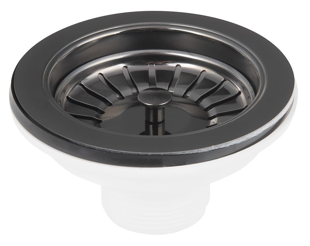 Odpływ zlewozmywakowy 6/4&quot;, stal nerdzewna, gun metal