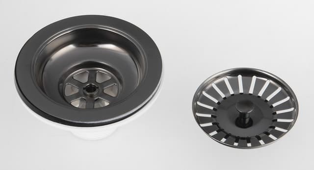 Odpływ zlewozmywakowy 6/4&quot;, stal nerdzewna, gun metal