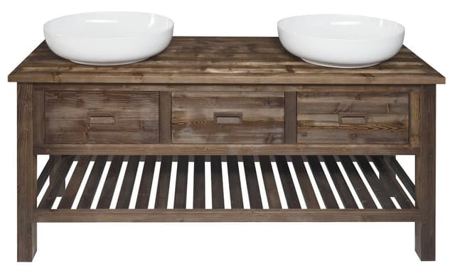 BRAND szafka pod umywalkę 160x73x50cm, świerk bejcowany