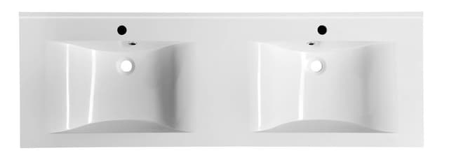 FLAVIA umywalka kompozytowa podwójna 150x50cm, biała