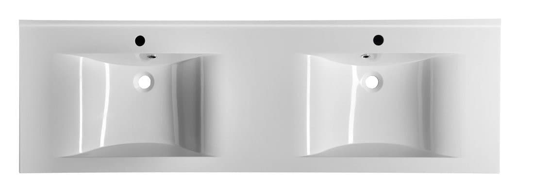 FLAVIA umywalka kompozytowa podwójna 160x50cm, biała