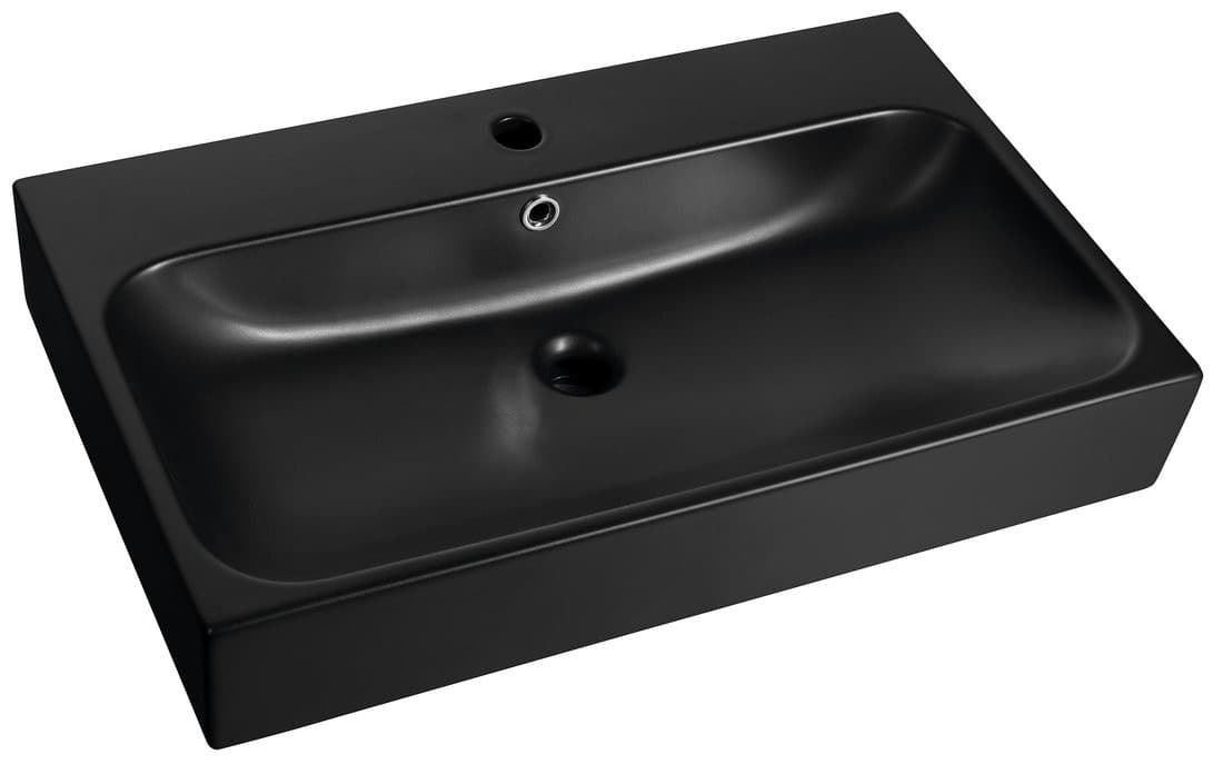 TORIDI umywalka ceramiczna 76x46,5cm, czarny mat