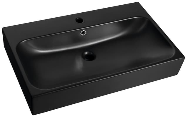 TORIDI umywalka ceramiczna 76x46,5cm, czarny mat