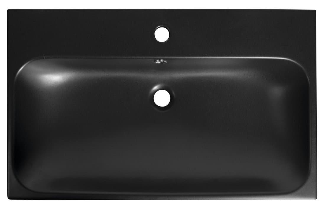 TORIDI umywalka ceramiczna 76x46,5cm, czarny mat