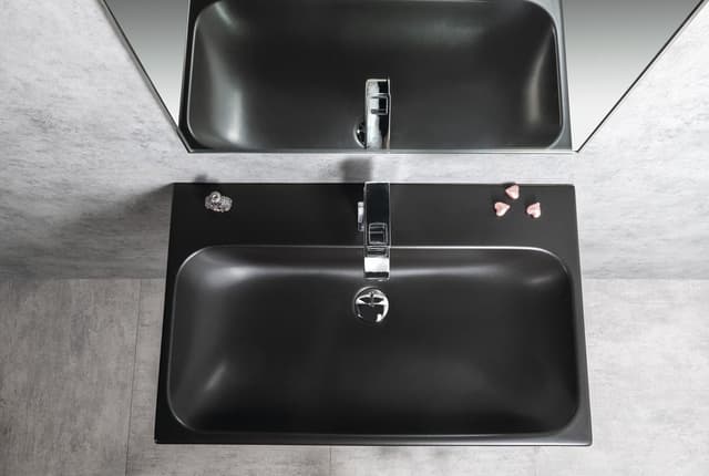 TORIDI umywalka ceramiczna 76x46,5cm, czarny mat