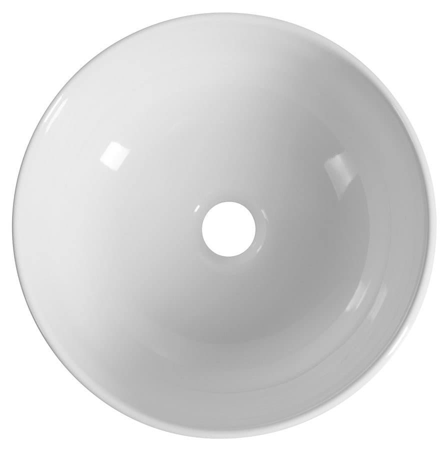 EMMI umywalka ceramiczna nablatowa, Ø 33cm, biały