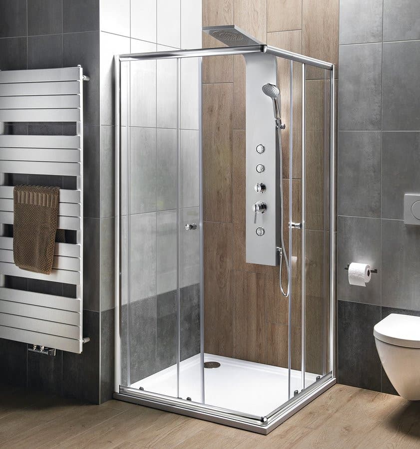 AGGA kabina prysznicowa narożna 800x800mm, szkło czyste
