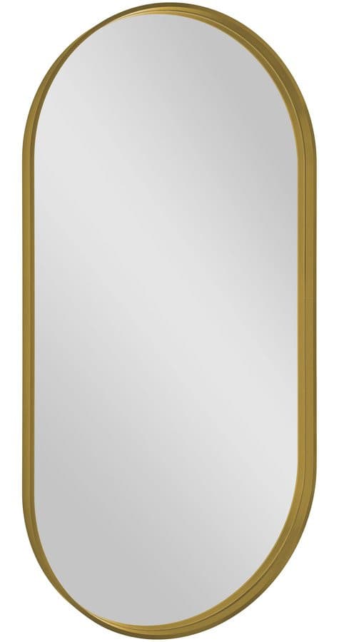 AVONA lustro w ramie 50x100cm, owalne, złoty mat