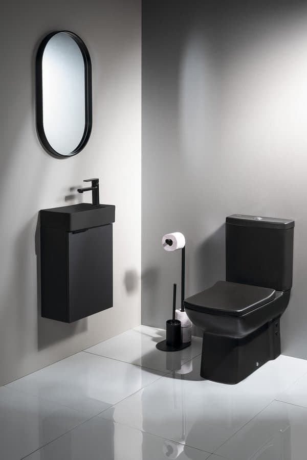 AVONA lustro w ramie 40x70cm, owalne, czarny mat