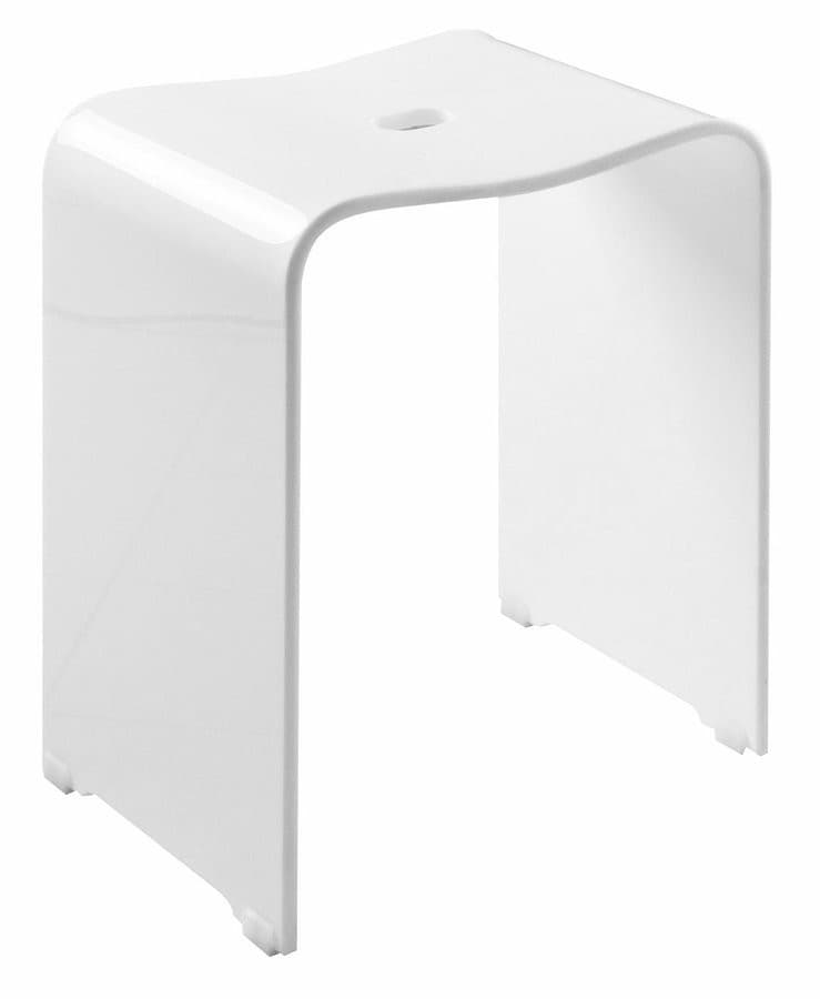 TRENDY taboret łazienkowy 40x48x27,5cm, biały