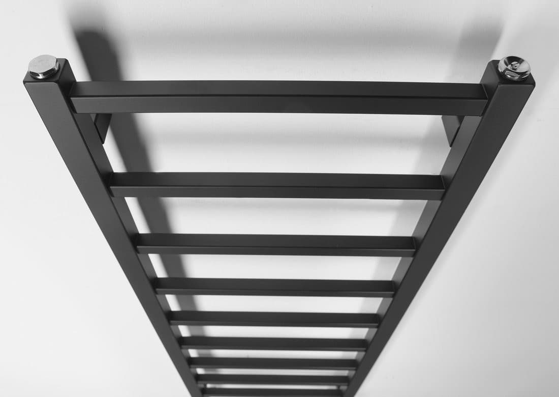 METRO LIGHT grzejnik łazienkowy 400x1140 mm, czarny mat