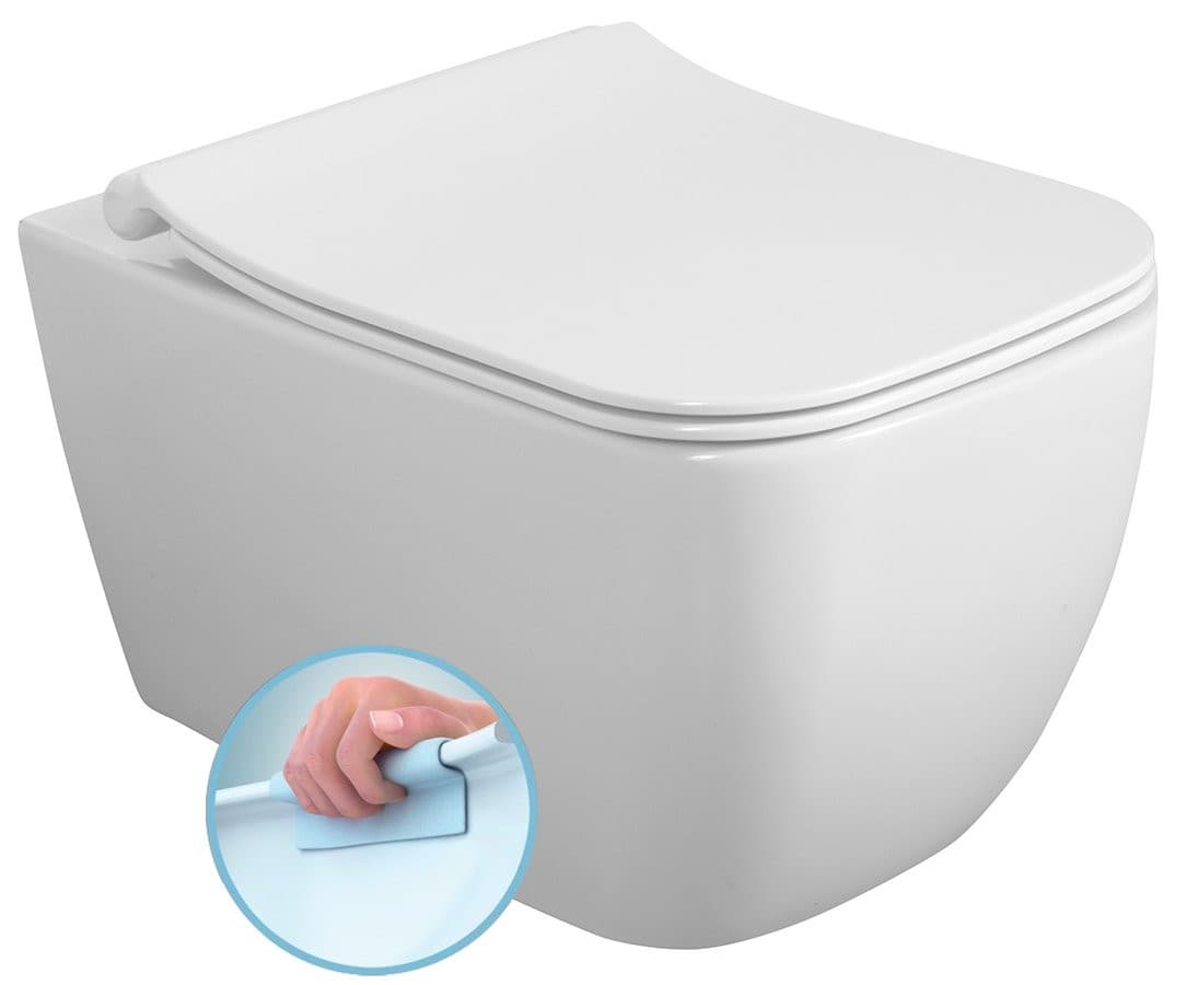 VEA WC wiszące, Rimless, 34,5x52cm, biały