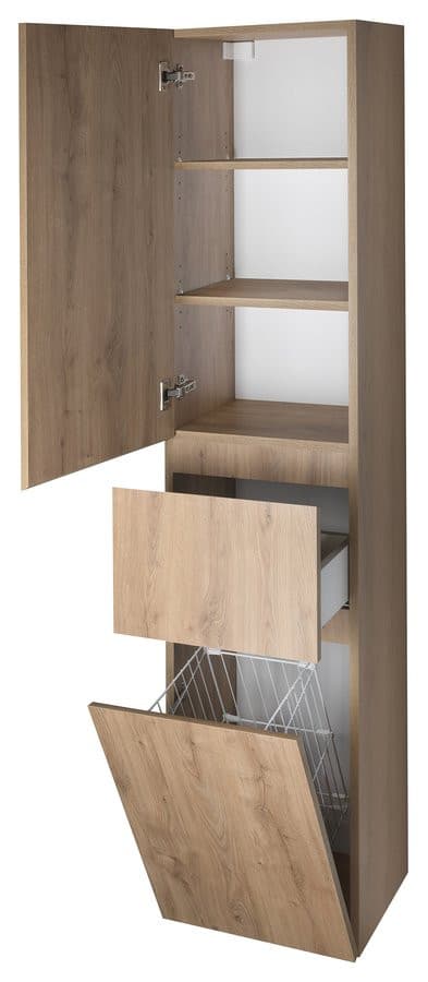 ALTAIR słupek wysoki 40x184x31cm, lewy, dąb emporio