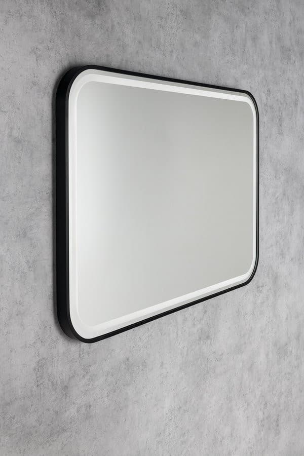 CETIS lustro z oświetleniem LED 100x70cm, czarny mat