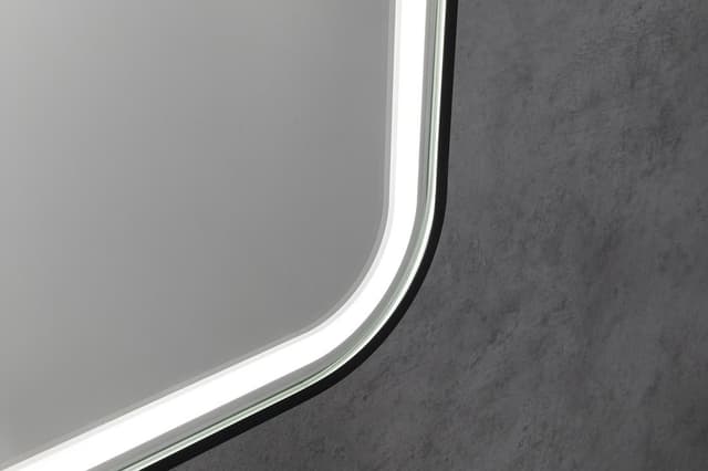 CETIS lustro z oświetleniem LED 100x70cm, czarny mat
