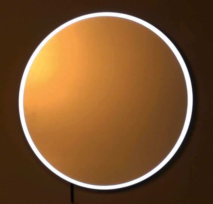 FLOAT lustro z podświetleniem LED, ø 60cm, białe