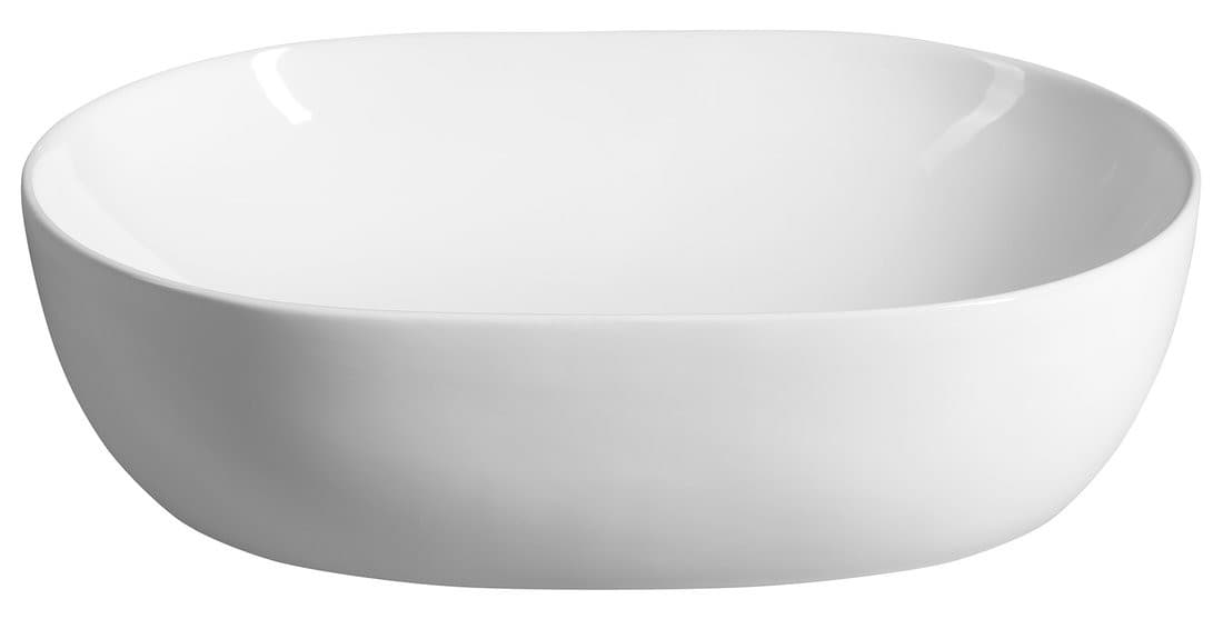 Umywalka ceramiczna nablatowa 49x36 cm, biały