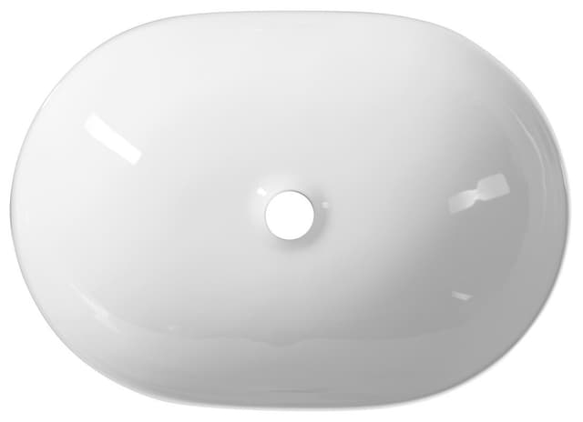 Umywalka ceramiczna nablatowa 49x36 cm, biały