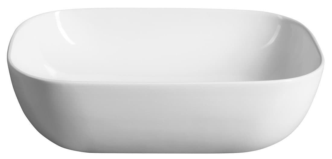 Umywalka ceramiczna nablatowa 46x34 cm, biały