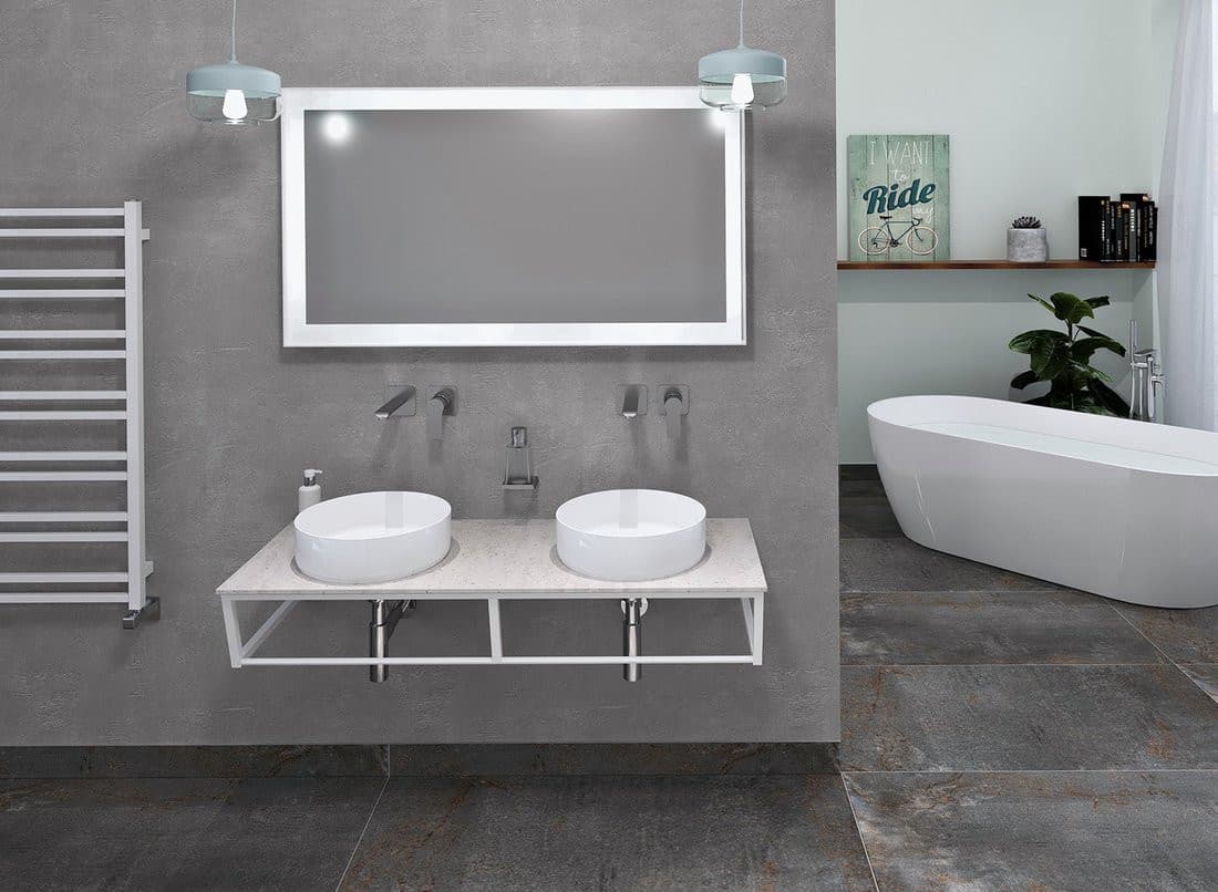 SKA Blat Rockstone 606x463mm, biały mat