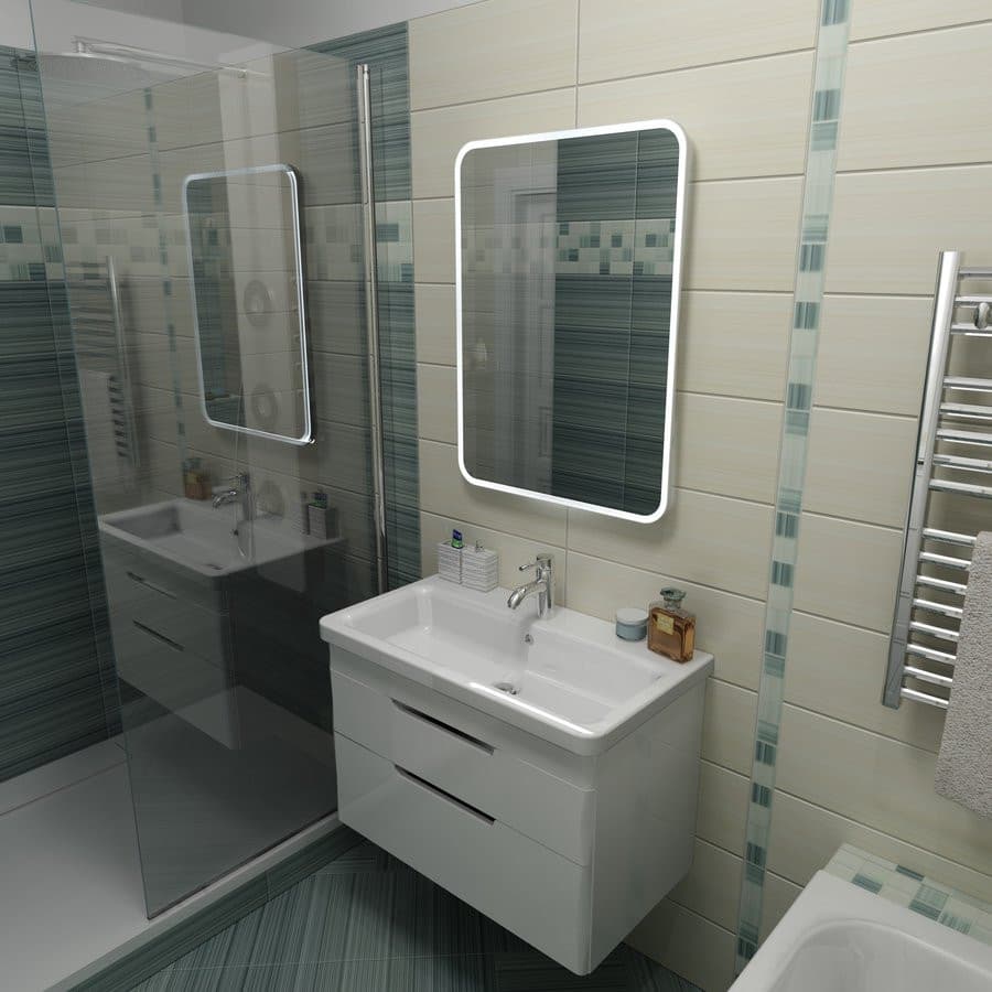 FLOAT Lustro z podświetleniem LED 50x70cm, białe