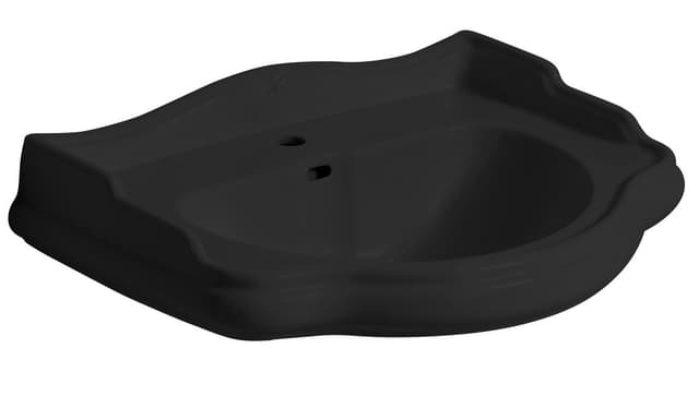 RETRO umywalka ceramiczna 69x52cm, czarny mat