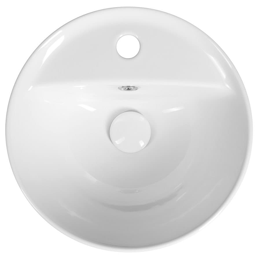 YUVA umywalka ceramiczna wpuszczana, Ø 38cm, biały