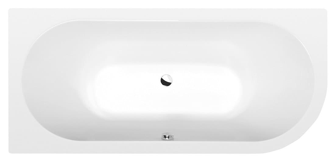 VIVA L wanna asymetryczna 175x80x47cm, biała mat