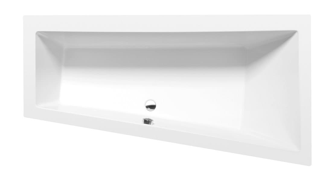 ANDRA R wanna asymetryczna 170x90x45cm, biała mat