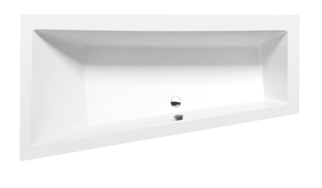 ANDRA L wanna asymetryczna 180x90x45cm, biała mat