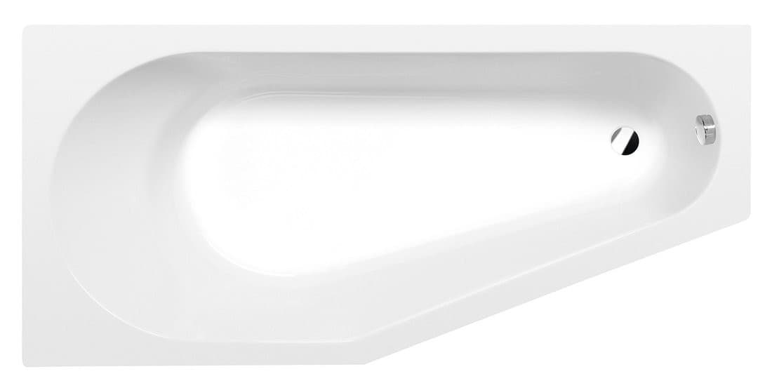 TIGRA L wanna asymetryczna 170x80x46cm, lewa, biała mat