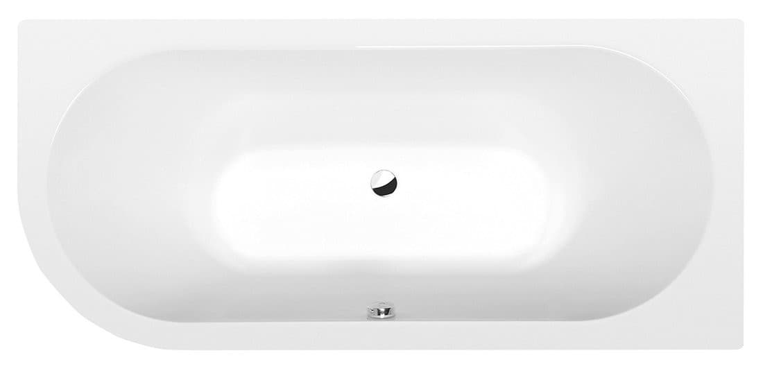 VIVA R wanna asymetryczna 175x80x47cm, biała mat